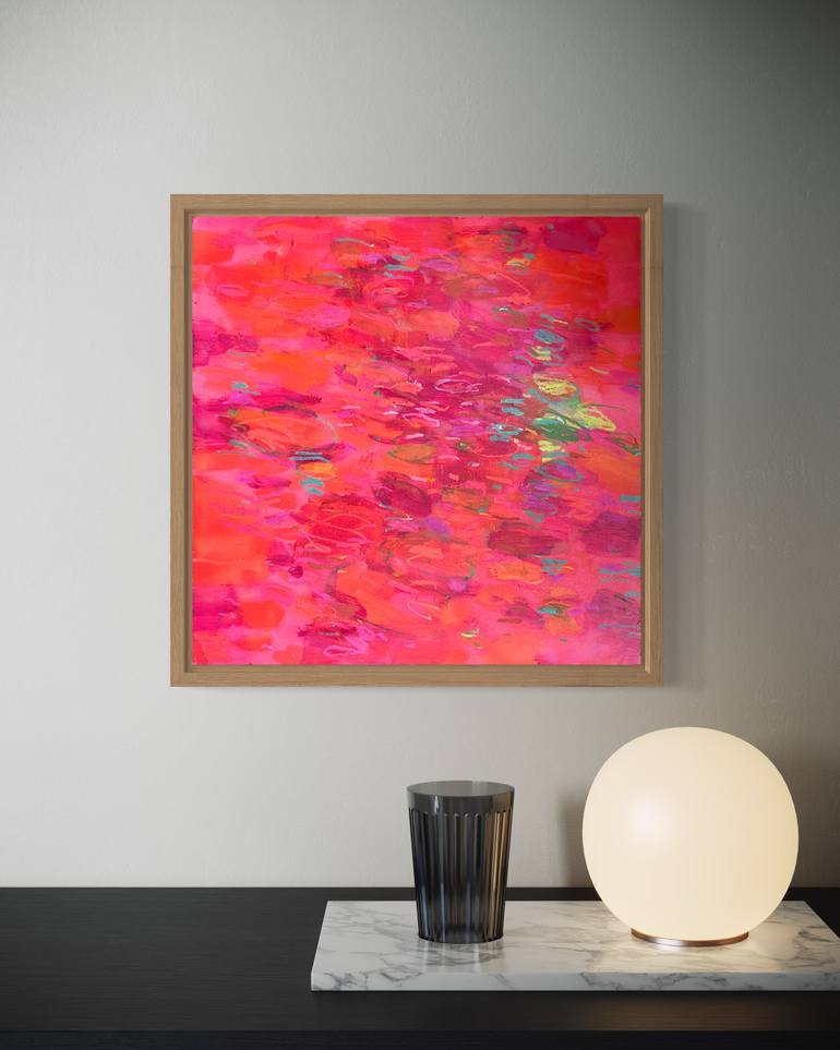 Original Abstract Water Mixed Media by Ian Hargrove