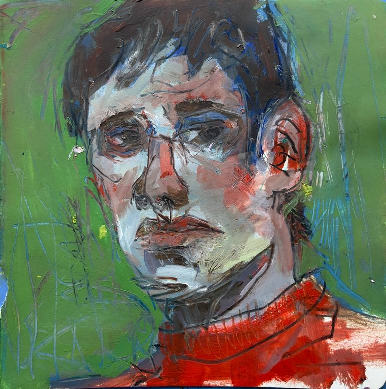 Original Painterly Abstraction Men Painting by Ian Hargrove