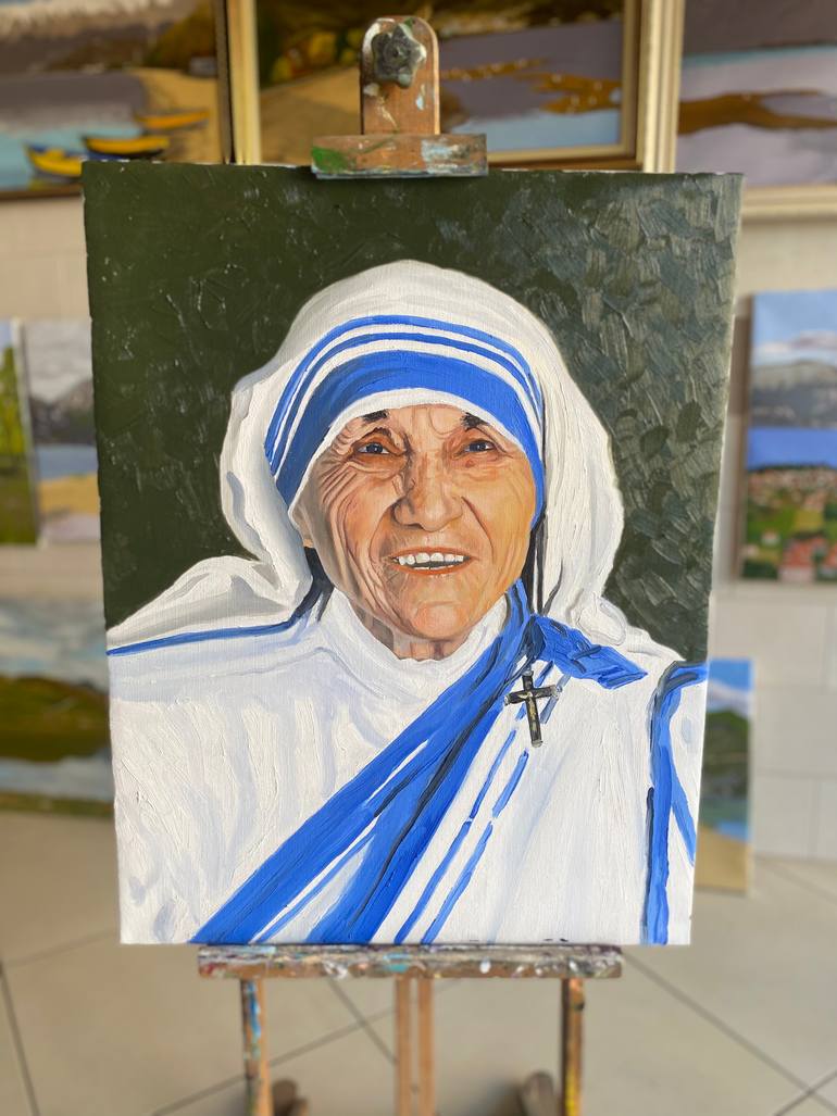 Original Realism People Painting by Artan Kaja
