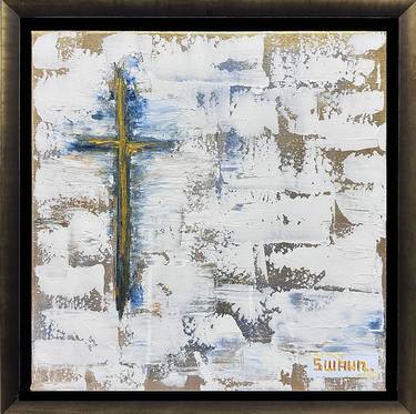 Original Abstract Religious Mixed Media by JANET Swahn