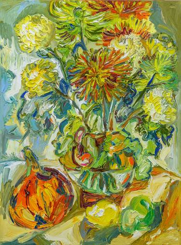 Print of Expressionism Floral Paintings by Andrey Kovalenko