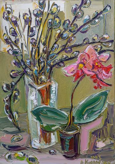 Print of Expressionism Floral Paintings by Andrey Kovalenko