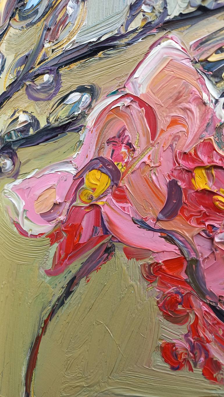 Original Expressionism Floral Painting by Andrey Kovalenko
