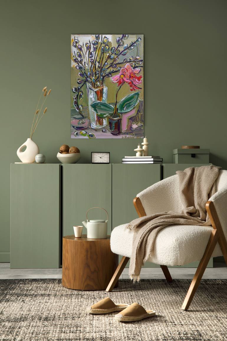 Original Expressionism Floral Painting by Andrey Kovalenko