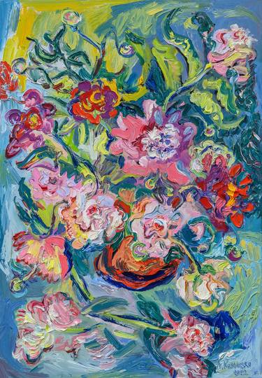 Original Expressionism Floral Paintings by Andrey Kovalenko