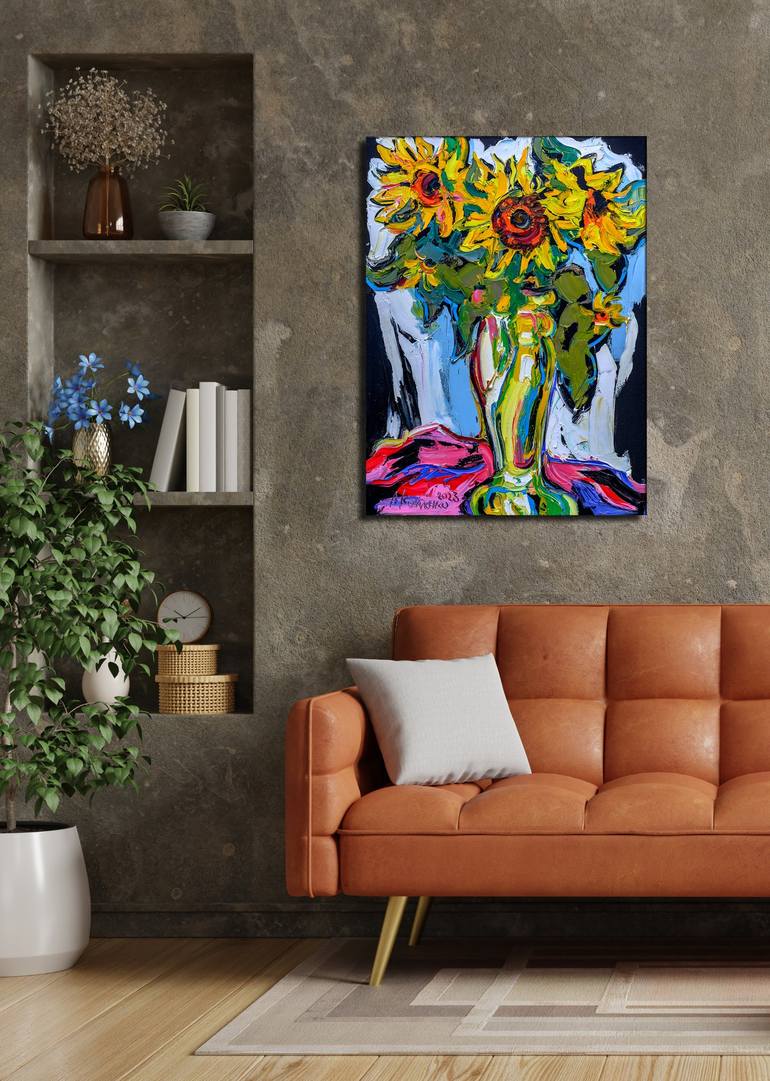 Original Abstract Expressionism Floral Painting by Andrey Kovalenko