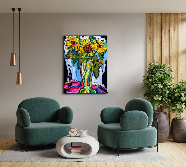 Original Abstract Expressionism Floral Painting by Andrey Kovalenko
