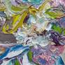 abstract flowers lilacs painting horizontal canvas