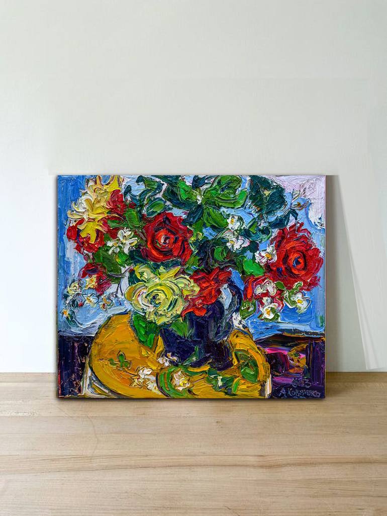 Original Floral Painting by Andrey Kovalenko