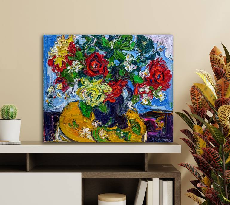 Original Floral Painting by Andrey Kovalenko