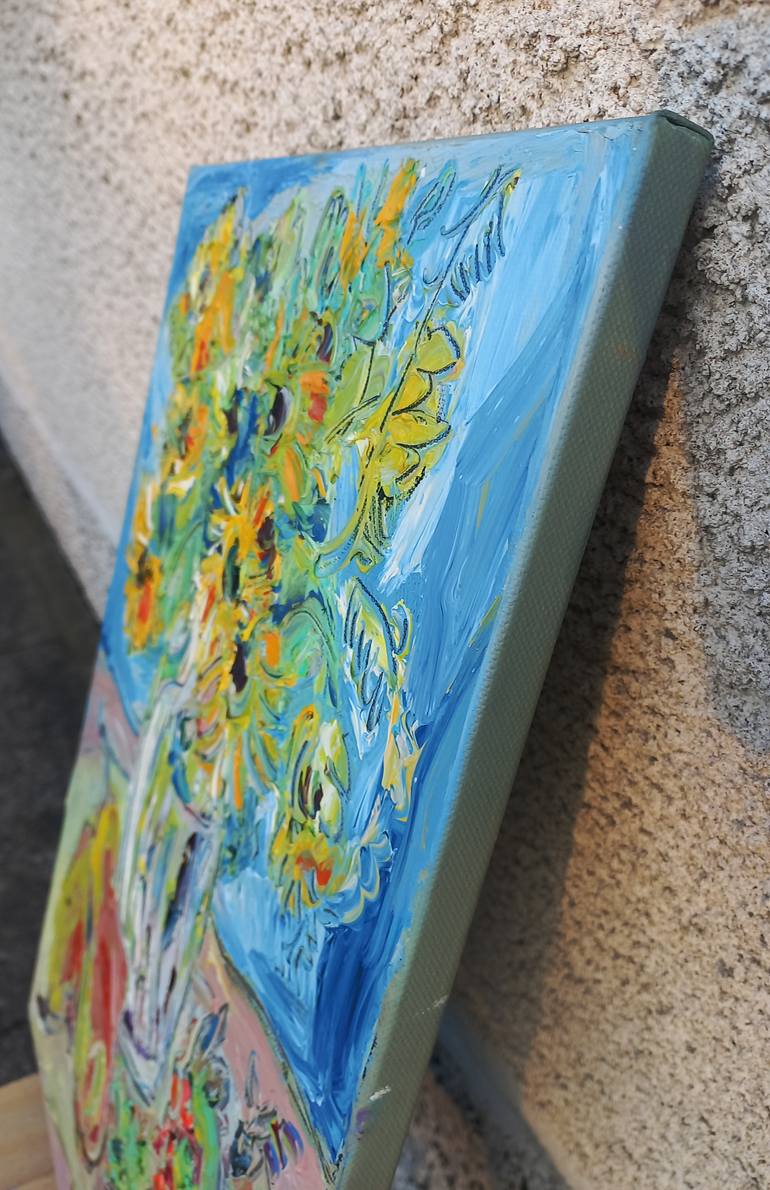 Original Abstract Floral Painting by Andrey Kovalenko