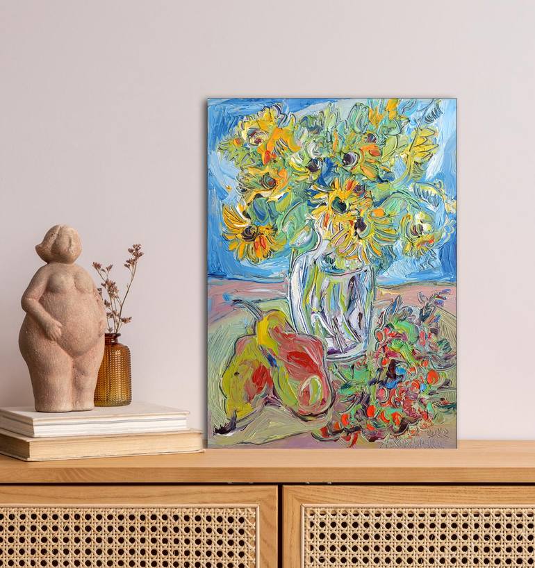 Original Abstract Floral Painting by Andrey Kovalenko