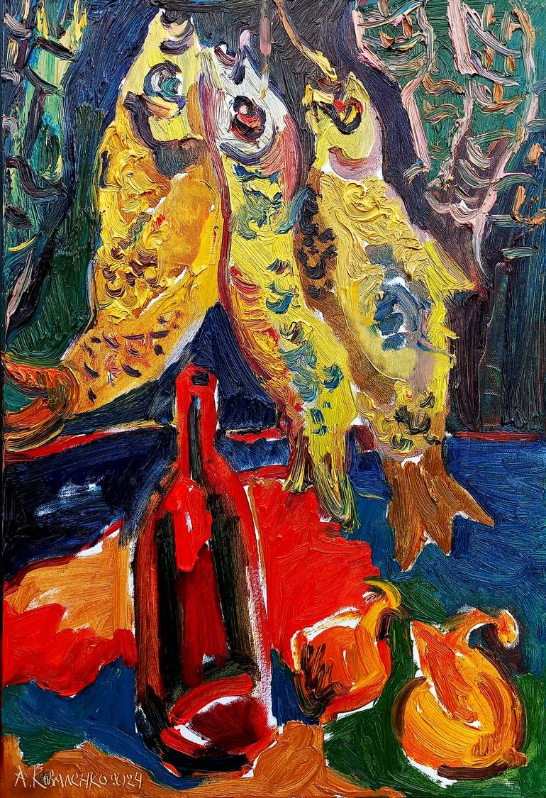 Print of Abstract Expressionism Food & Drink Paintings by Andrey Kovalenko