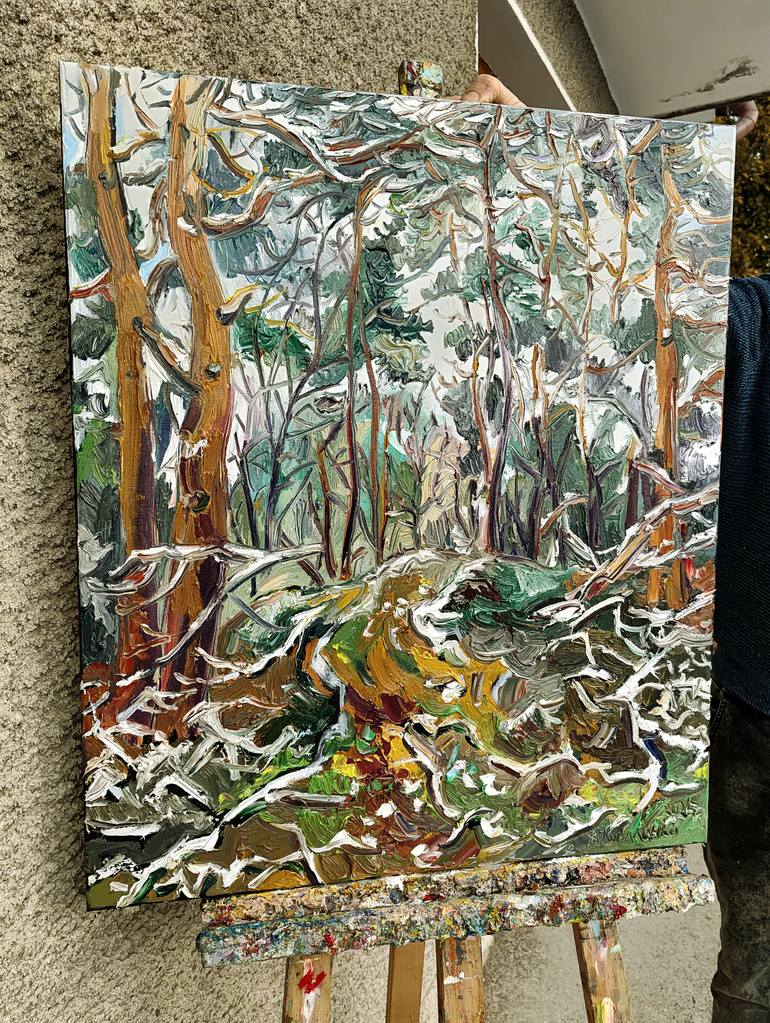 Original Abstract Expressionism Landscape Painting by Andrey Kovalenko
