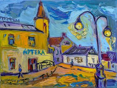 Original Abstract Expressionism Architecture Paintings by Andrey Kovalenko