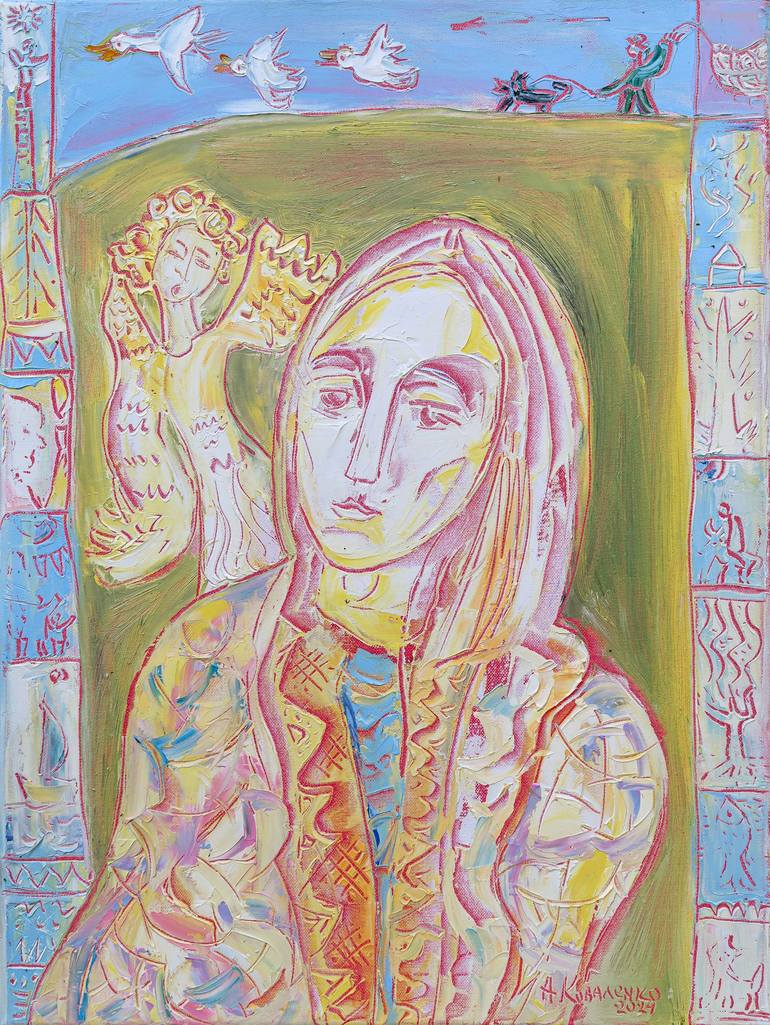 Print of Abstract Expressionism Women Paintings by Andrey Kovalenko