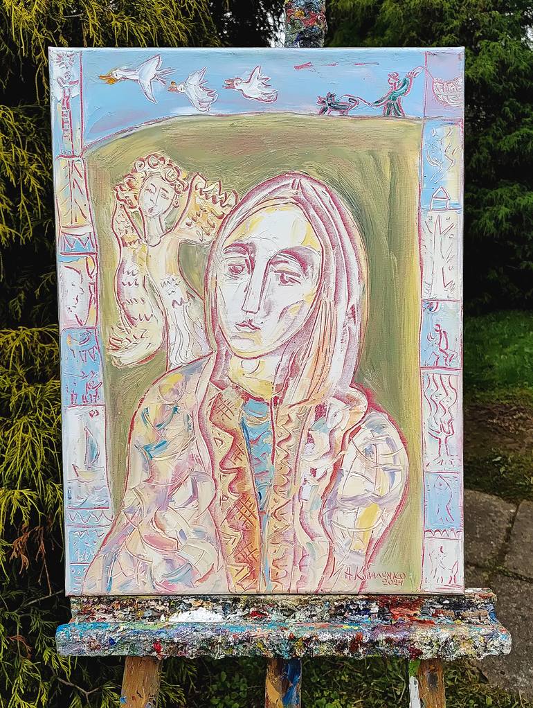 Original Abstract Expressionism Women Painting by Andrey Kovalenko