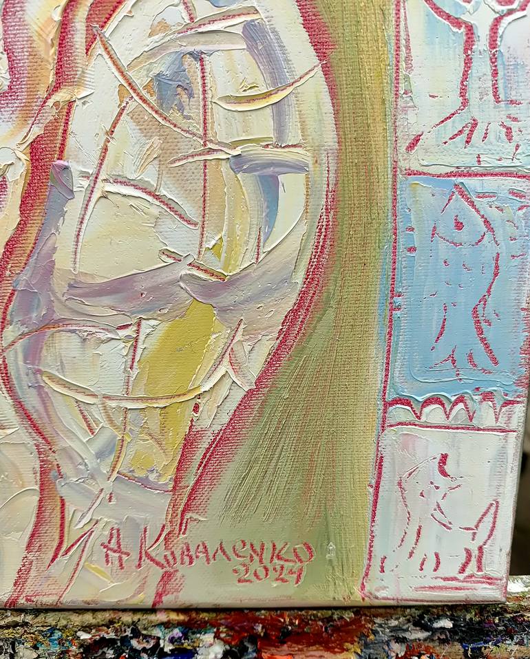 Original Abstract Expressionism Women Painting by Andrey Kovalenko