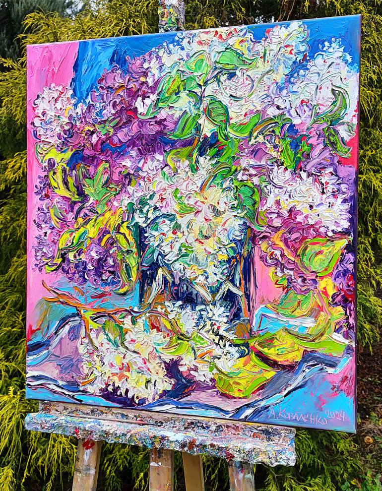 Original Abstract Floral Painting by Andrey Kovalenko