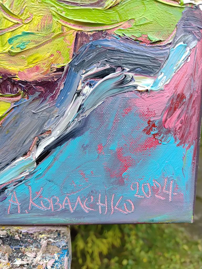 Original Abstract Floral Painting by Andrey Kovalenko