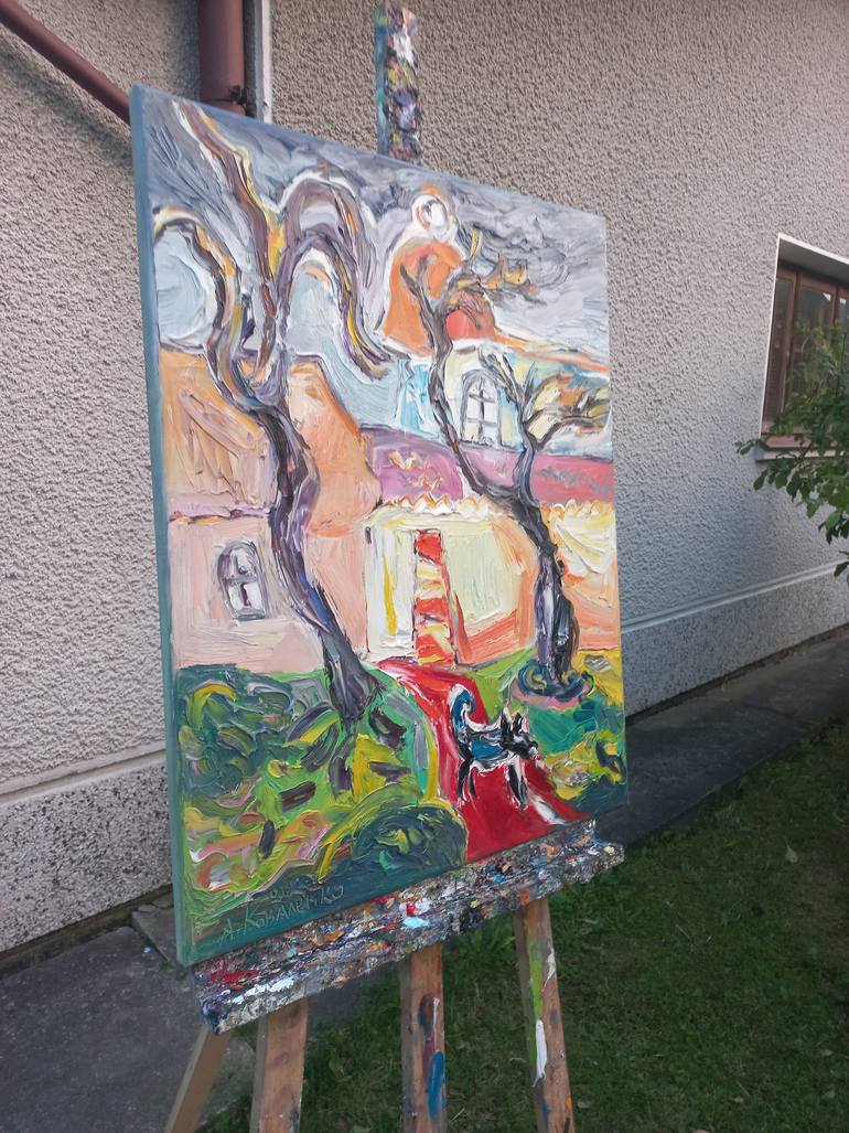 Original Abstract Expressionism Landscape Painting by Andrey Kovalenko