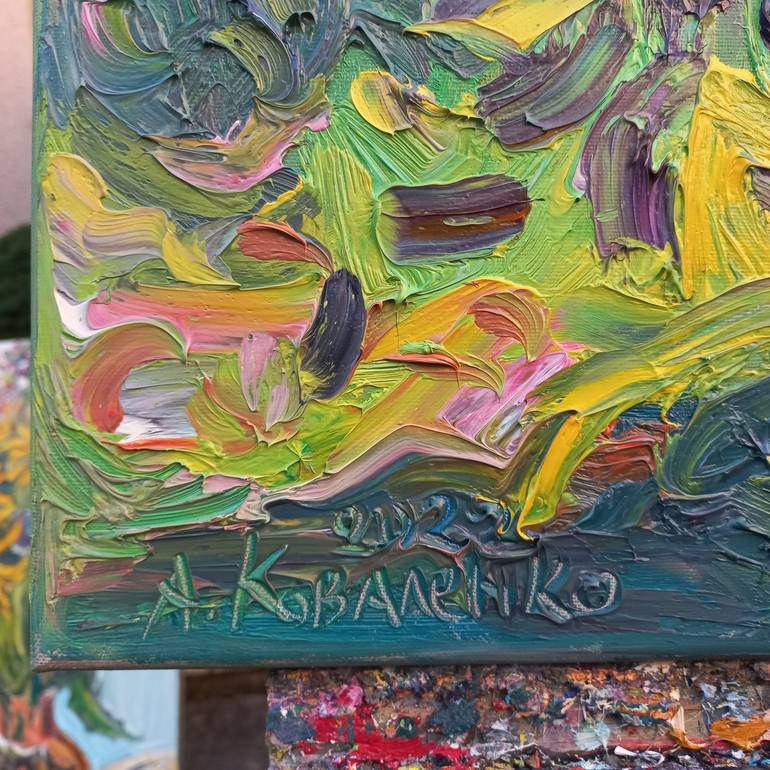 Original Abstract Expressionism Landscape Painting by Andrey Kovalenko