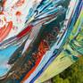 singed by artist fish art seafood oil painting