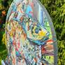 fish original vibrant round painting