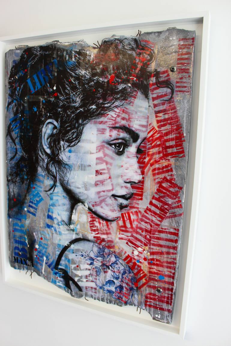 Original Street Art People Painting by Maxime Andriot
