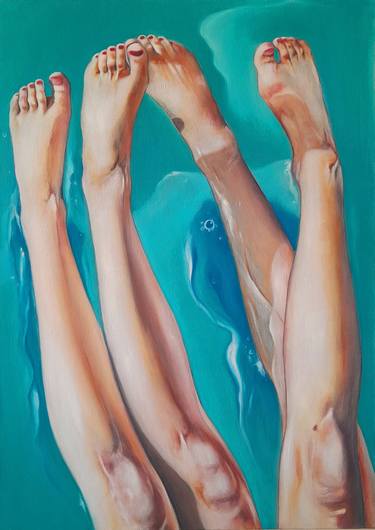 Original Contemporary Beach Paintings by Sandra Stojkovic