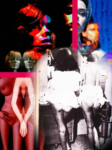 Original Pop Art Erotic Mixed Media by Almudena Lpez Fernndez
