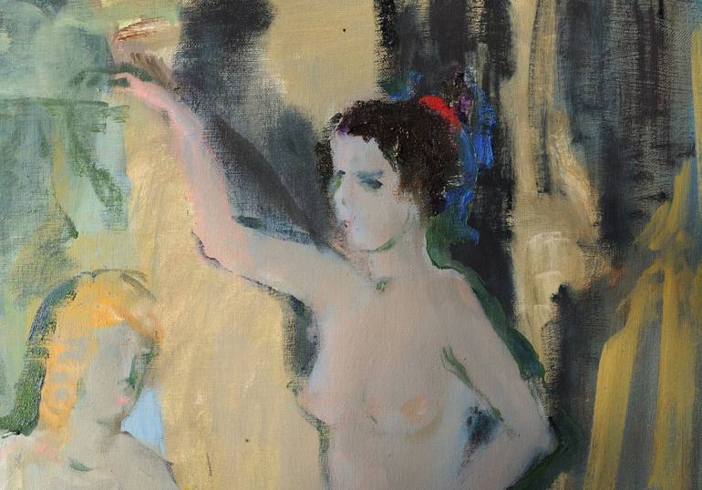 Original Expressionism Nude Painting by Oleksandr Topchyi