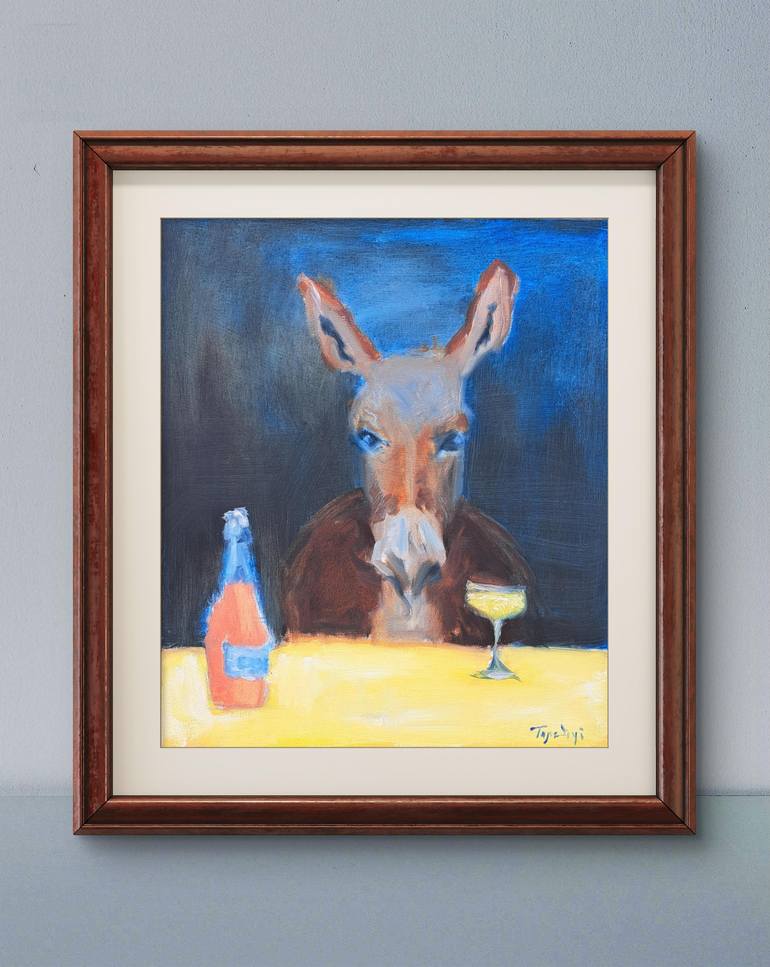 Original Abstract Expressionism Animal Painting by Oleksandr Topchyi