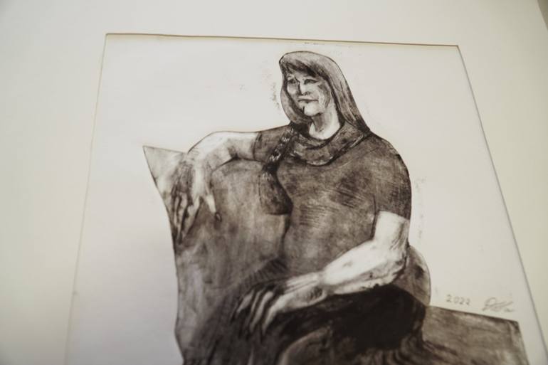 Original Realism Women Printmaking by Dara Ilyayev
