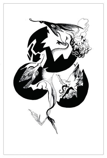 Original Black & White Animal Drawings by Dara Ilyayev