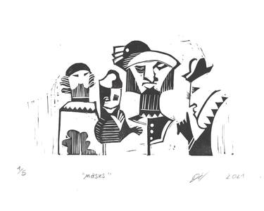 Original Abstract Expressionism Fantasy Printmaking by Dara Ilyayev