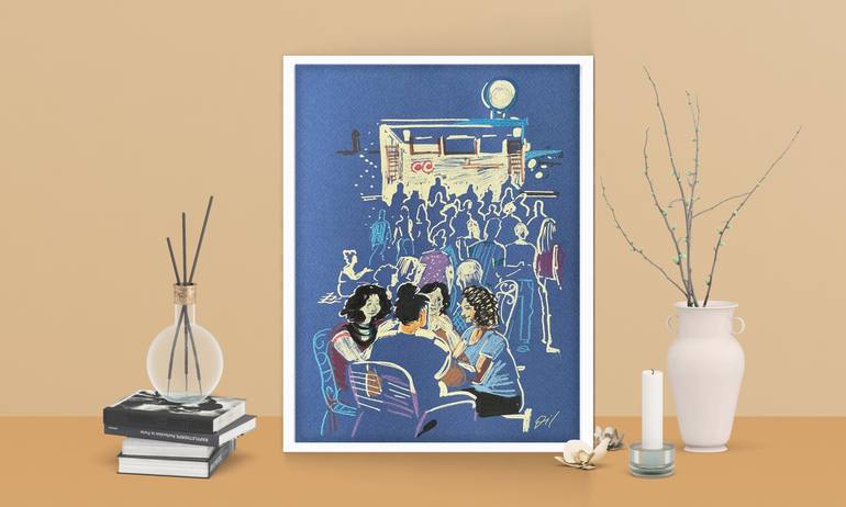 Original Illustration Cities Drawing by Dara Ilyayev