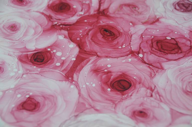 Original Abstract Floral Painting by Tati Y