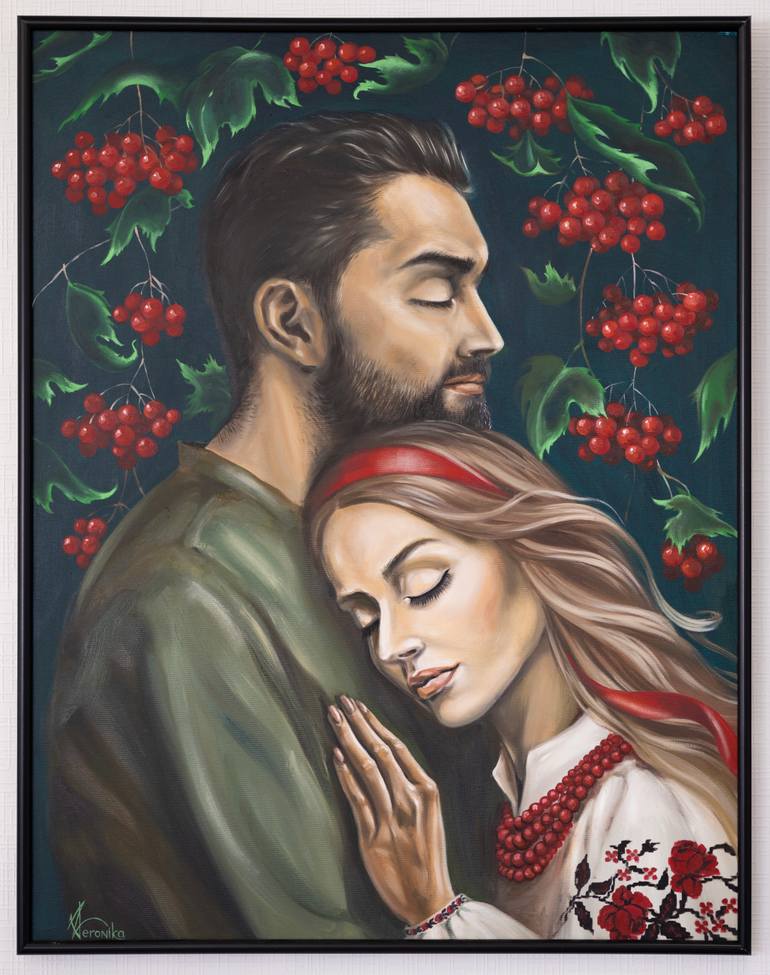 Original Contemporary Love Painting by Veronika Zabarna