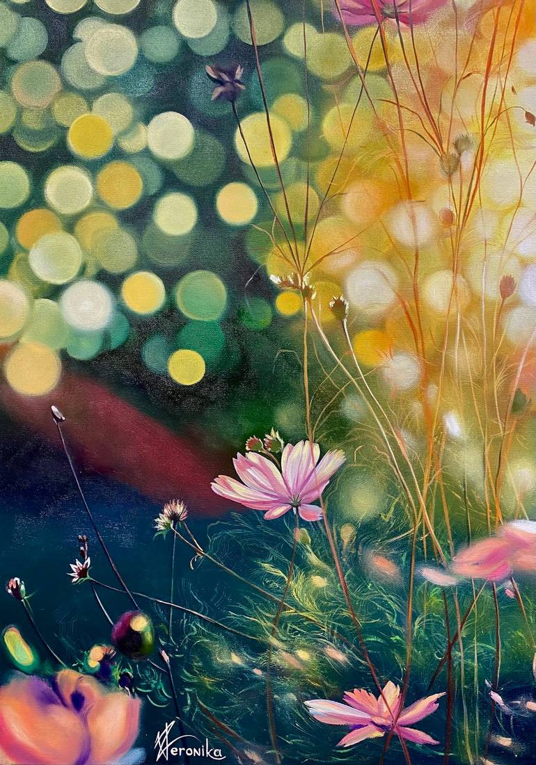 絵画 Oil painting of beautiful flowers. A bouquet of meadow flowers - Olha Darchuk - Paintings & Prints