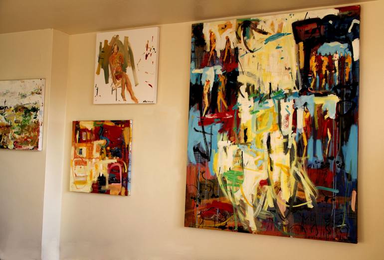 Original Figurative Abstract Painting by Mustafa Cetin