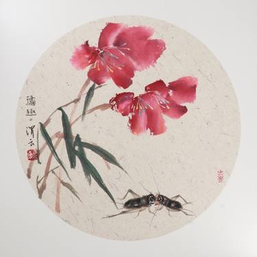 Print of Impressionism Botanic Paintings by Song Hongde