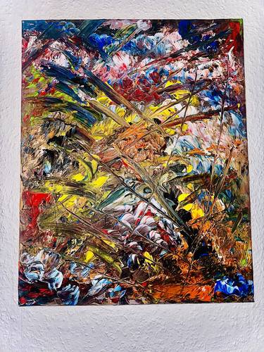 Original Abstract Expressionism Abstract Collage by Axel Wirth