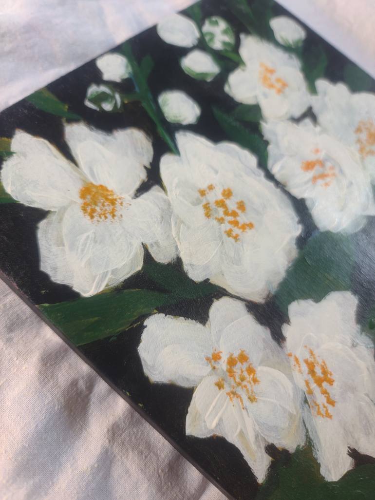 Original Art Deco Floral Painting by Tayyaba zaniab