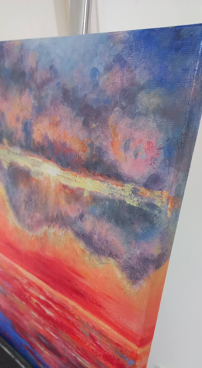 Original Abstract Expressionism Seascape Painting by Maryna Nikolaychuk