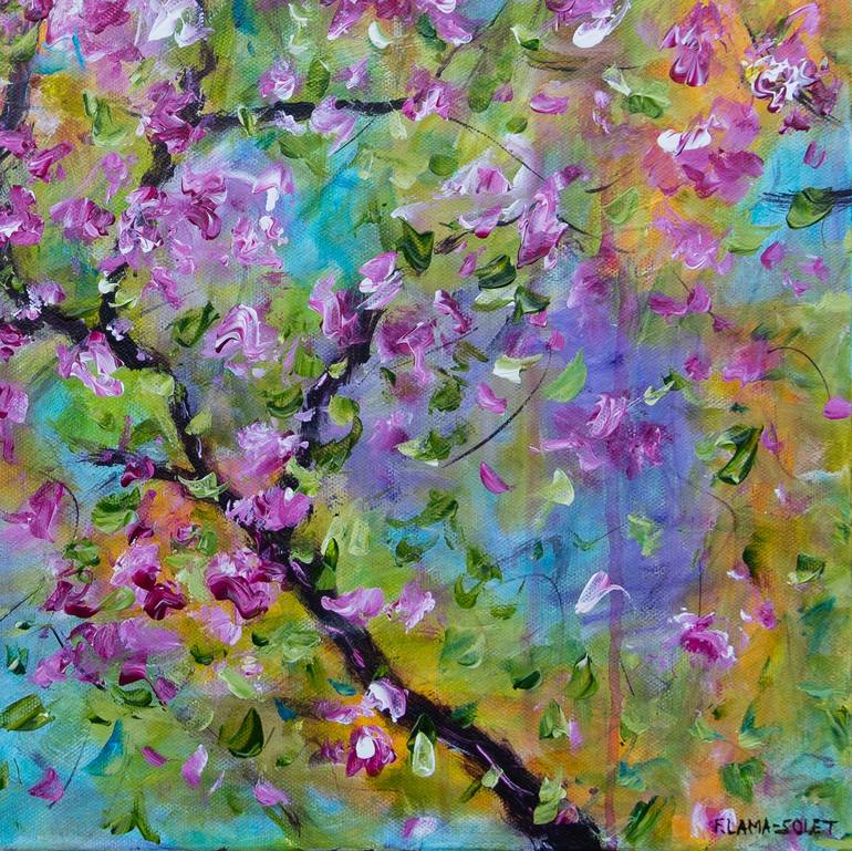 Original Floral Painting by Francoise Lama-Solet