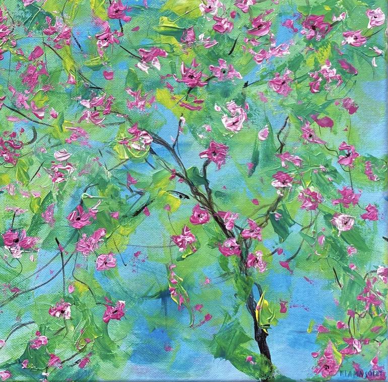 Original Contemporary Floral Painting by Francoise Lama-Solet