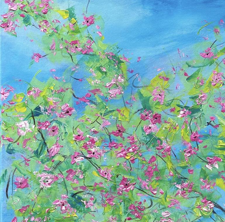 Original Contemporary Floral Painting by Francoise Lama-Solet