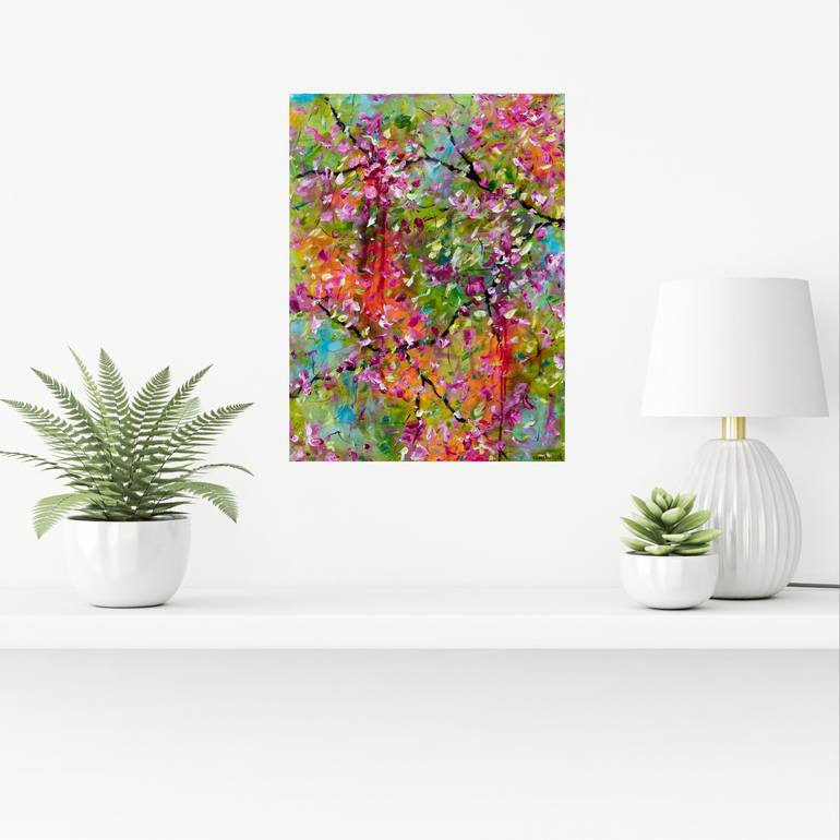 Original Impressionism Floral Painting by Francoise Lama-Solet