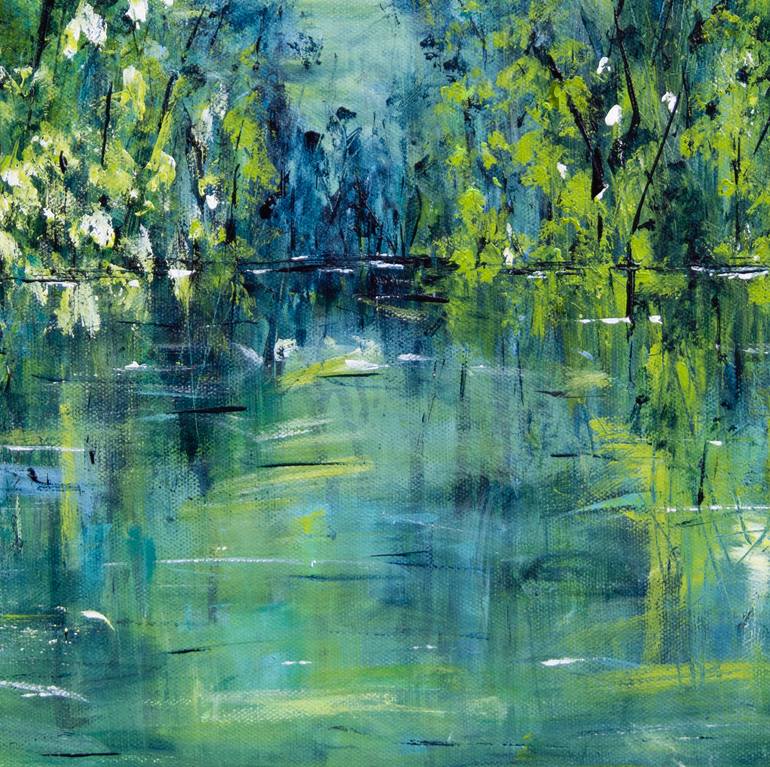 Original Abstract Landscape Painting by Francoise Lama-Solet